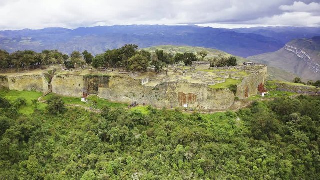 Aerial shot of Kuelap, Peru