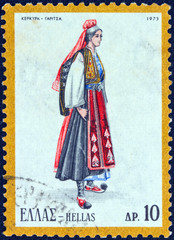 Woman from Corfu island, Garitsa (Greece 1973)