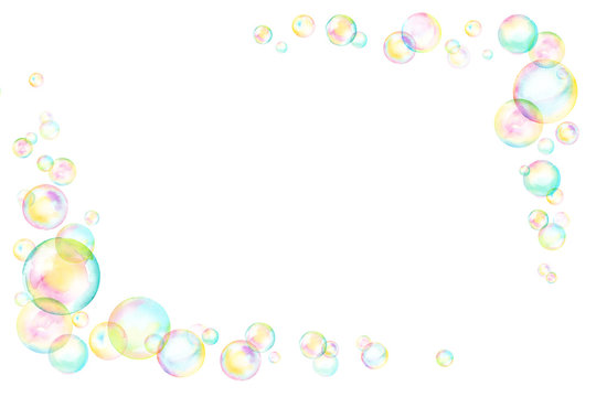 虹色に光るシャボン玉の2角ラインフレーム 水彩イラスト Stock Illustration Adobe Stock 虹色に光るシャボン玉の2角ラインフレーム 水彩イラスト Stock Illustration Adobe Stock