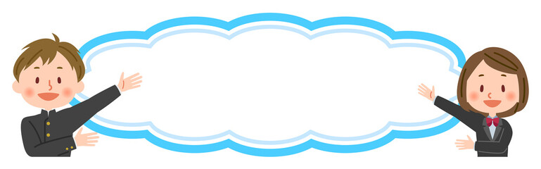 学生　見出し枠