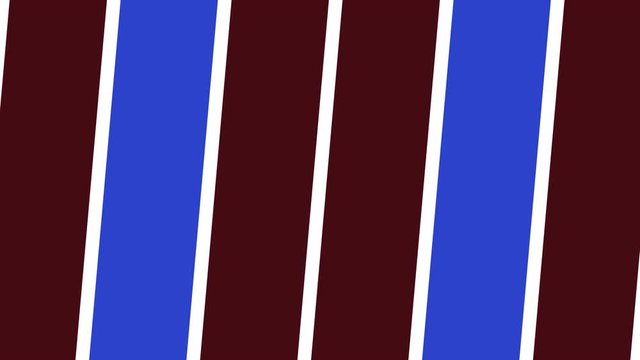 Graphic 2D video pattern with vertical bars that oscillate with zoom, composed of multicolored textured shapes, in 4K 16: 9 format.