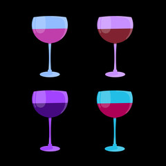 Set of wine glasses