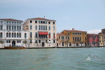 Fototapeta na wymiar Venice, Italy - July 02, 2019 : View of Zattere in Venice