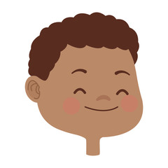 Happy kid smiling face cartoons