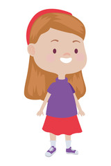 Happy kid having fun cartoons