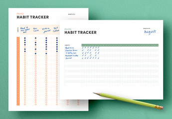 Monthly Habit Tracker Layouts
