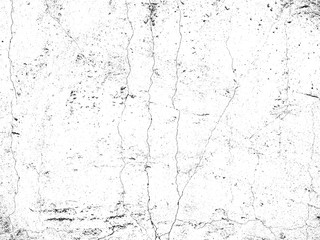 Obraz na płótnie Canvas Distress old cracked concrete vector texture. Black and white grunge background. Stone, asphalt, plaster, marble.