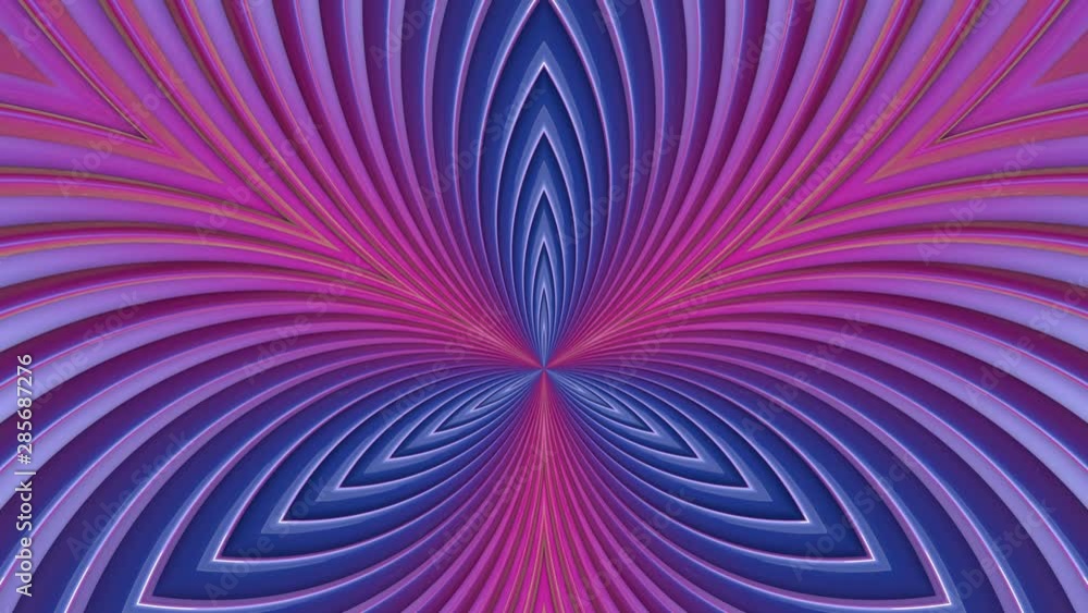 Poster abstract 3d seamless bright background in 4k. multicolored stripes move cyclically in simple cartoon