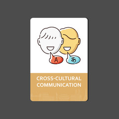 Cross cultural communication - language translation and education service card