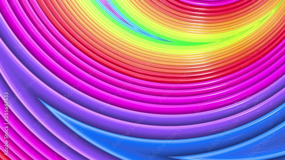 Poster abstract 3d seamless bright background with gradient colores in 4k. rainbow multicolored stripes mov