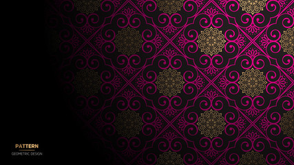 wallpaper with mandala pattern. Vector background for yoga, meditation poster