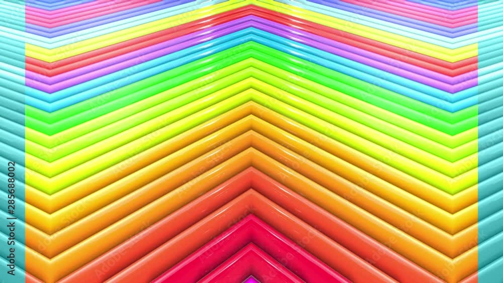 Poster abstract 3d seamless bright background with gradient colores in 4k. rainbow multicolored stripes mov
