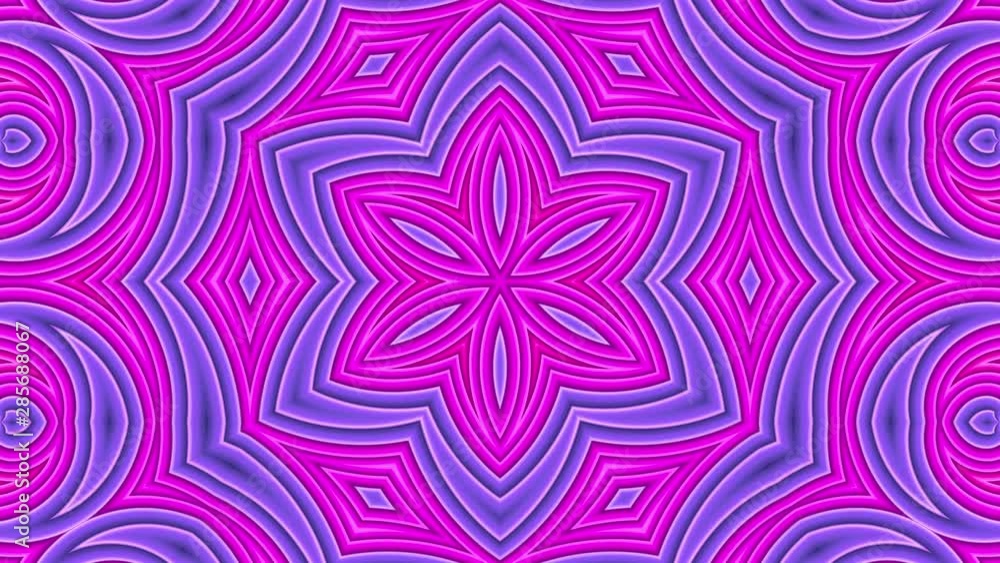 Poster abstract 3d seamless bright background in 4k. multicolored stripes move cyclically in simple cartoon