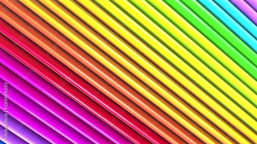 Poster abstract 3d seamless bright background with gradient colores in 4k. rainbow multicolored stripes mov