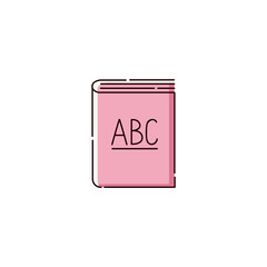 ABC book icon isolated on white background