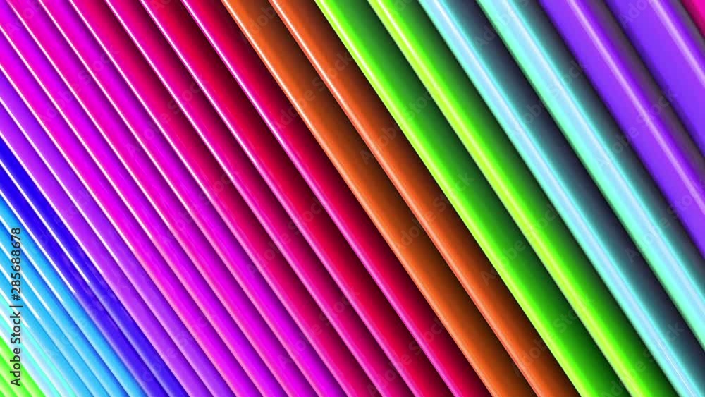 Poster abstract 3d seamless bright background with gradient colores in 4k. rainbow multicolored stripes mov