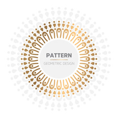 luxury ornamental mandala design background in gold color