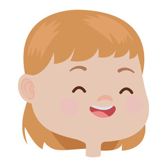 Happy kid smiling face cartoons