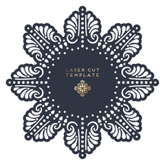 Vector wedding card laser cut template