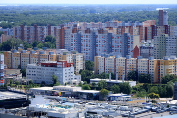 Top View to blocks of flats in Bratislava, Slovak Republic
