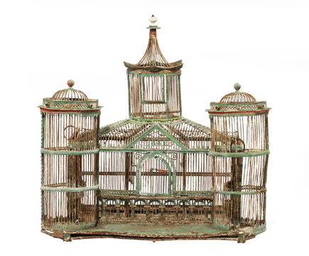 3dRose lsp_234057_1 Image of Antique Birdcage With Butterflies Single Toggle Switch
