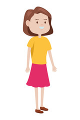 Teenager person smiling and greeting cartoon