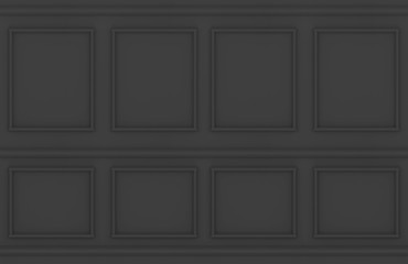 3d rendering. modern dark luxury classic square frame pattern wall design background.