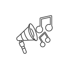sound megaphone audio isolated icon