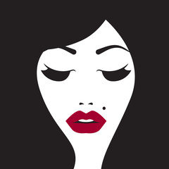 Beautiful brunette, make up