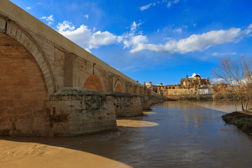 Roman Bridge and Guadalquivir river,Cordoba (Spain)