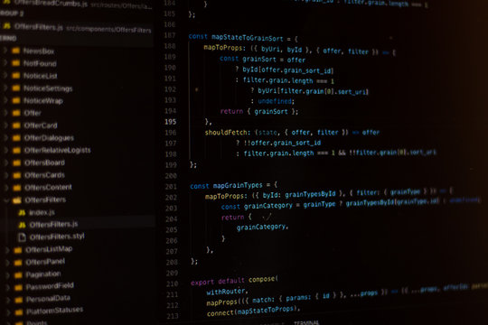 Code redactor (IDE) with open javascript project using react