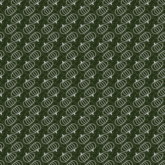 Fototapeta premium A white pattern with pumpkin, on a green background