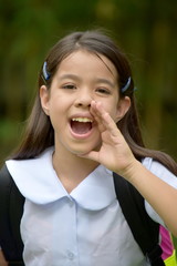 Student Child Talking With Notebooks