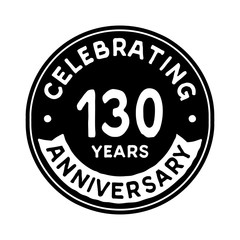 130 years anniversary logo template. Vector and illustration.