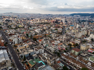 Fototapeta na wymiar Aerial view of Quito
