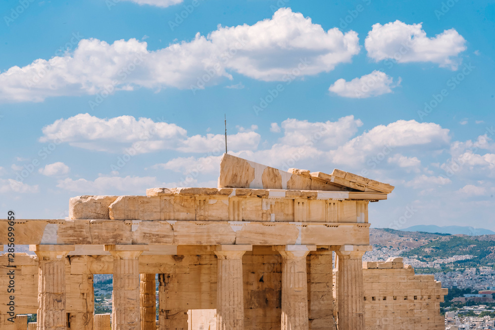 Wall mural Construction details of the Greek Acropolis