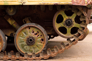 caterpillar track of military equipment