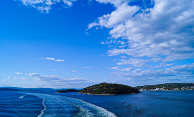 sea and blue sky from a boat