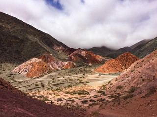 panoramic view of beautiful landscape in the desertic mountains