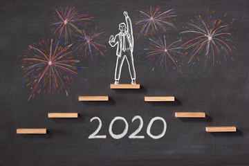 Business Challenge and Success Concept For New Year 2020