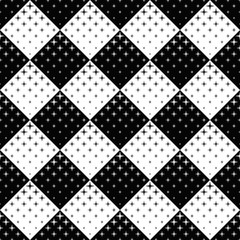 Black and white seamless star pattern background - abstract geometrical monochrome vector design
