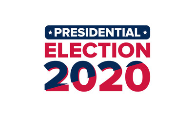 Presidential Election 2020 in United States. Vote day, November 3. US Election. Patriotic american element. Poster, card, banner and background. Vector illustration