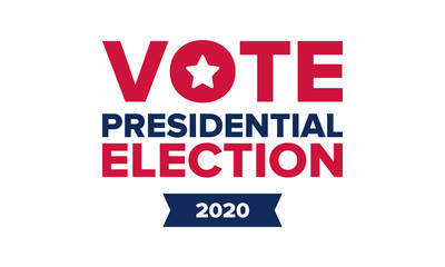 Presidential Election 2020 in United States. Vote day, November 3. US Election. Patriotic american element. Poster, card, banner and background. Vector illustration