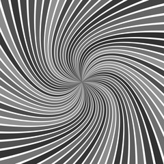 Grey hypnotic abstract swirl stripe background - vector curved ray burst graphic design
