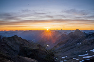 Sonnenaufgang auf dem Rothorn