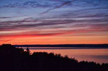 Sunset over the Bay of Fundy at Digby Nova Scotia