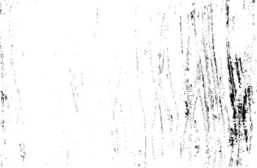 Monochrome texture composed of irregular graphic elements. Distressed uneven grunge background. Abstract vector illustration. Overlay for interesting effect and depth. Isolated on white background.