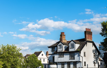 Fototapeta na wymiar Traditional houses in Norwich