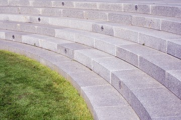 Close up on granite stairs details