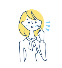 吹き出物　女性